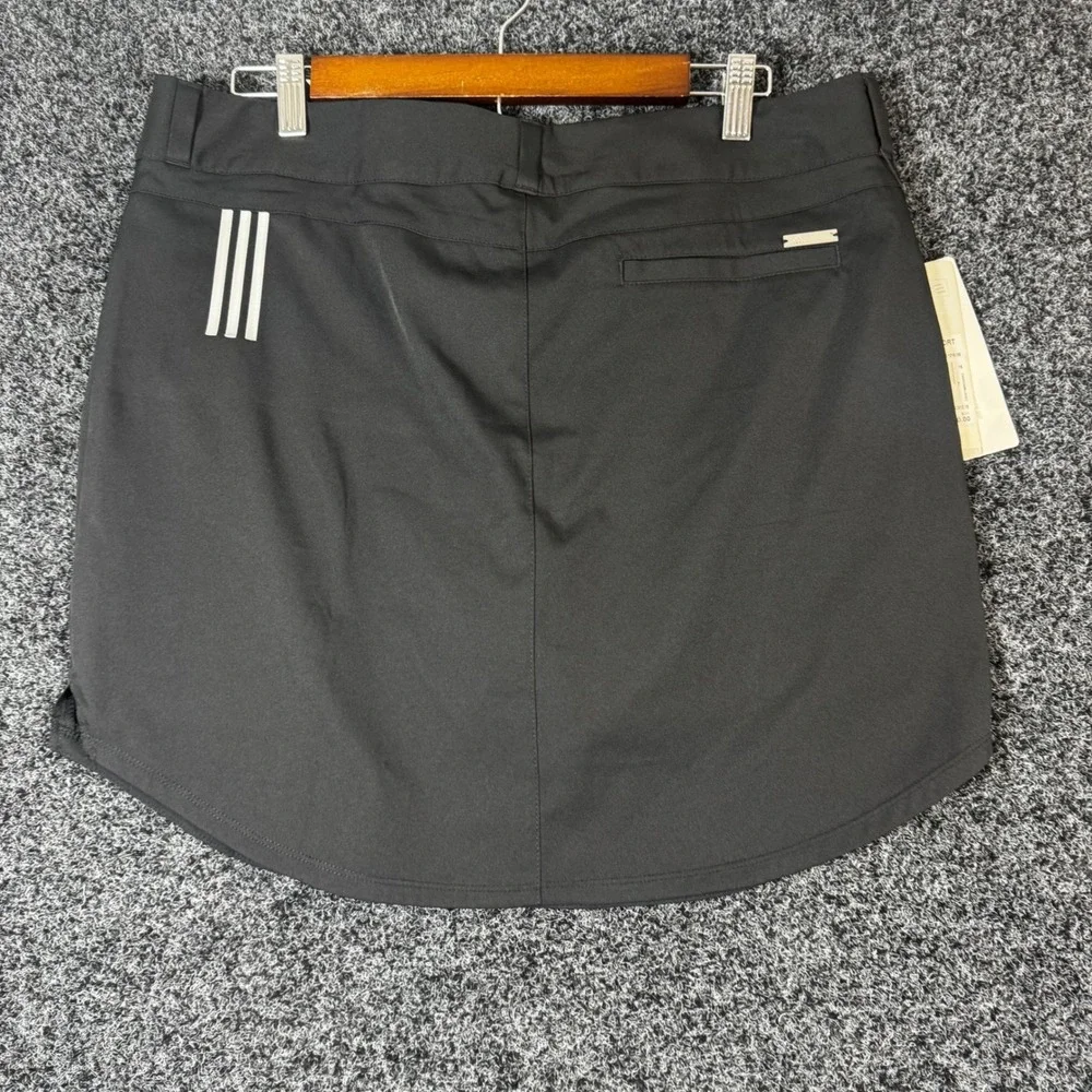 Adidas Golf Essentials 3-Stripes Skort Black Size 14 B82612 NWT